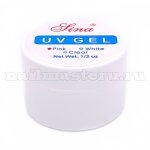 Розовый однофазный уф гель - Lina gel pink uv 15ml.