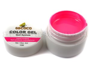 Gd coco gel color - №106 ярко-розовый 5 мл.