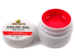 Gd coco gel color - №109 глубокий красный 5 мл.