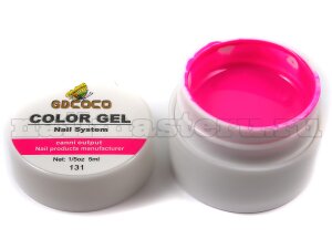 Gd coco gel color - №131 неоновый розовый 5 мл.