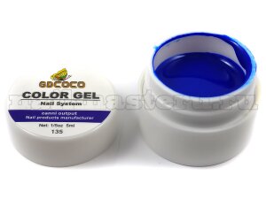 Gd coco gel color - №135 синий 5 мл.