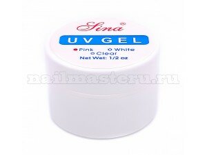 Розовый однофазный уф гель - Lina gel pink uv 15ml.